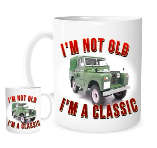 11OZ Im Not Old Im A Classic - Green British Off Road Vehicle Photograph Off Road Car Mug for Tea or Coffee