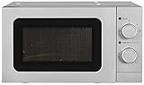 Exquisit Mikrowelle WP 700 J17-3 si | 700 W Leistung | 20 L Garraum | Unterbau | Silber | Mikrowelle | 5 Programme | Timer | Beleuchtung Garraum