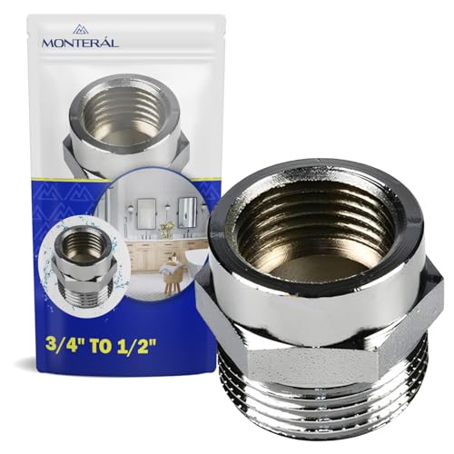 Adaptador de Fontanería 3/4' Rosca Macho a 1/2' Rosca Hembra Reducción - Garantía de 10 Años – MONTERAL