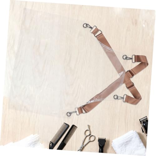 Tablier coiffeur transparent anti-tache huile eau avec sangle jaune