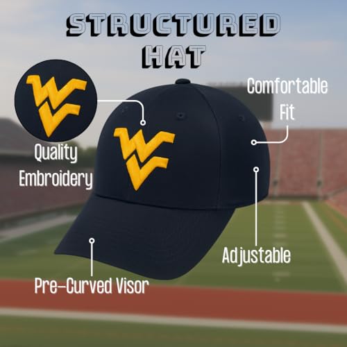 Gorra clásica ajustable West Virginia azul miniatura 4