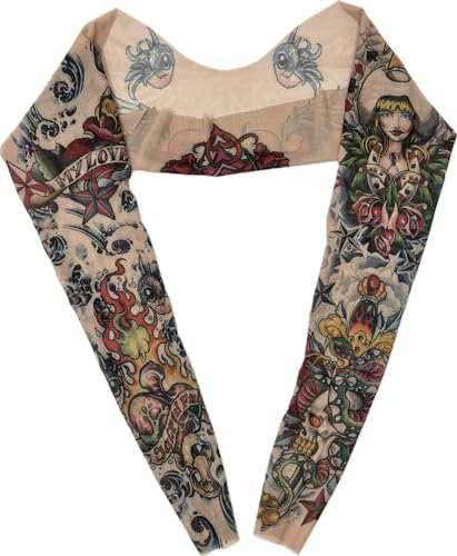 Image of Wild Rose Ladies Lucky Tattoo Sleeve Shrug, Cowgirl Stars Sparrow Black Water, Tan