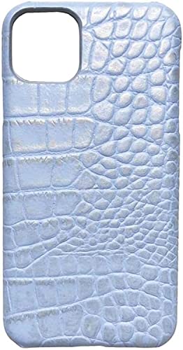 Coque iPhone 13 crocodile GUMMMY bleu cuir antichoc 6.1