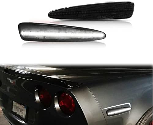 LED Side Lights For Chevy Corvette Front & Rear Fender Smoked Lens