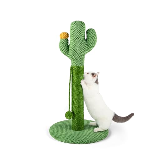 Mora Pets Tiragraffi cactus per gatti adulti colonne tiragraffii albero per gatti grandi e piccolo palo in naturali sisal 57.9 x 33 cm (H x Ø)