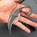 Ccanku C1293 Outdoor Survival Claw Knife,D2 Steel Blade,Stainless Steel Handle Fixed Blade Knife With Sheath for Outdoor Survival,Hiking,Camping(Black)