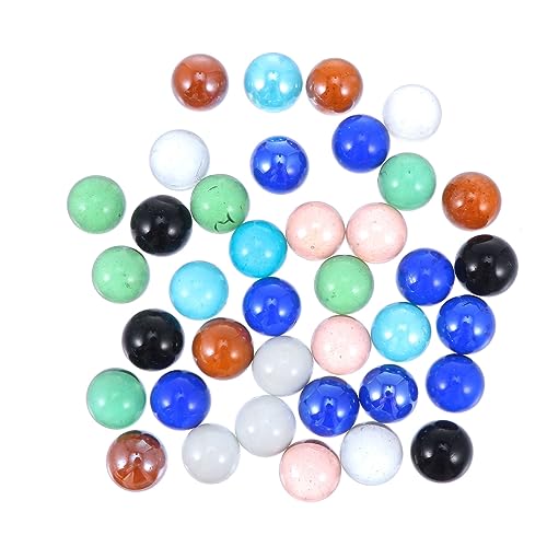 WHAMVOX 50pcs Crystal Ball Marbles for Boys and Girls Large Glass Toys Marble Balls Blue Decor Fish Tank Decorations Glass Set