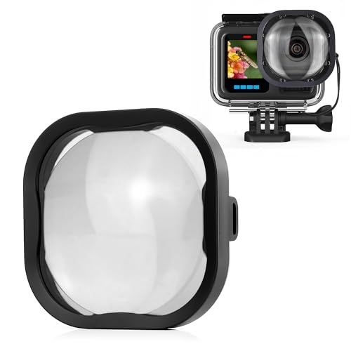 SOONSUN 5X Macro Lens Filter Compatible with GoPro Hero 13 12 11 10 9 8 Black HD Glass Close-Up Macro Lens for Official Waterproof Housing Scuba Diving Underwater & Land Photography