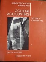Student Study Guide For Use With College Accounting Vol 1 Chapters 1-15 0256070733 Book Cover