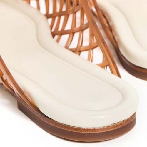 Image of Jelly Shoes for Women Jelly Mesh Flat Sandals Closed Toe Round Toe Slides Flats Slip on Summer Slippers Mules