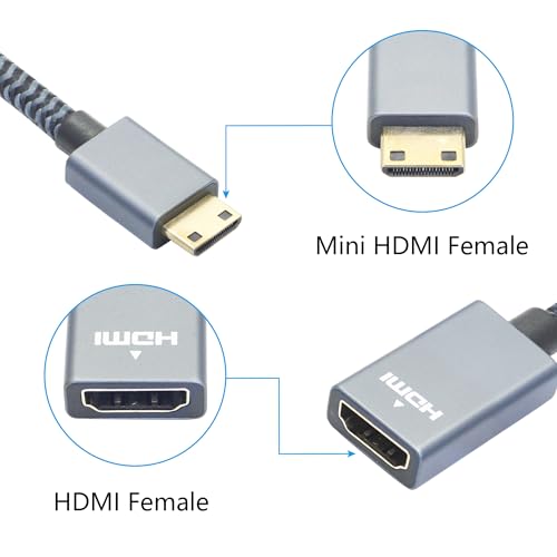 Cable mini HDMI a HDMI macho hembra 4K 60Hz para Raspberry Pi Zero 2