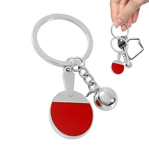 Bordtennis nyckelring, metall sport nyckelring - Bordtennissport Nyckelring - Bilväska Simulering Litet hängande metalldekoration för lag, vänner, sportälskare