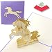 PopLife Magical Unicorn 3D Pop Up Mother's Day Card - Birthday Pop Up Card, Baby Shower Gift, Get Well - Fold Flat for Mailing - for Mother, for Daughter, for Wife, for Granddaughter, for Mom, Sister