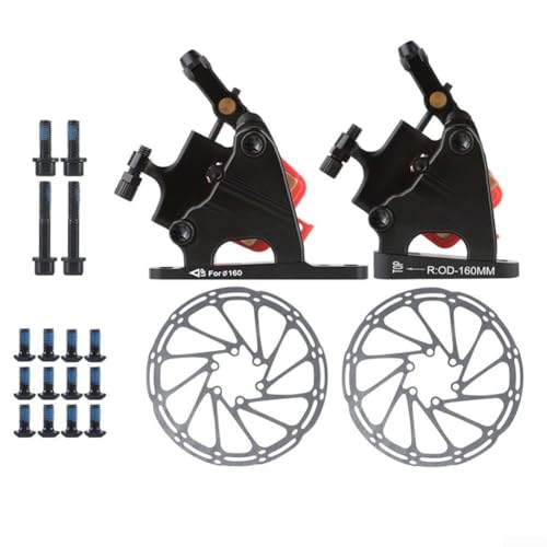 Kit d'étrier de frein à disque hydraulique plat pour vélo de route compatible avec disques de frein 140/160 mm pour gravier et vélo de route (un kit avant et arrière)
