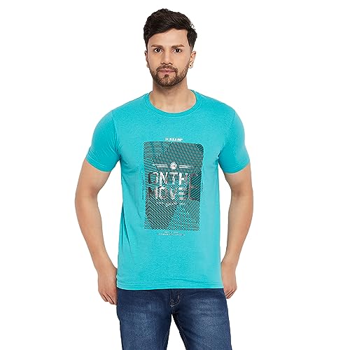 Image of Duke Stardust Men Half Sleeve Cotton T-Shirt (1030 Sea Blue XXL)