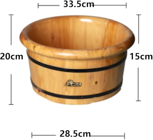 Balde para spa de pies de madera 33.5x28.5x20 cm miniatura 2