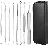 vivioi Acne Tools Blackhead Remover Pimple Comedone Extractor Removal Kit Professional Stainless Steel Clean Tool for Blemish, Whitehead Popping, Zit Removing