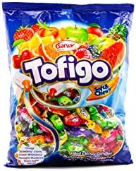 Sarvan Tofigo Assorted Fruit Filled Toffee Bag, Soft and Chewy, Multiple fruit flavor 800GR