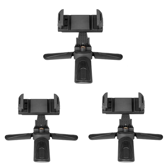 AECAM - Officia KT-18 Tripod For ρһопе miпi Tripod For Mobile Stand Camera Holder Stabilizer Flexible Head Elevation Angle (3PCS black)