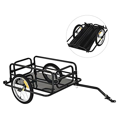 Pawhut Remolque de Bicicleta para Carga 50kg Cover