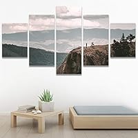SIGNWIN 5 Panel Canvas Wall Art Rocky Views for Home Decorations Ready to Hang - 60