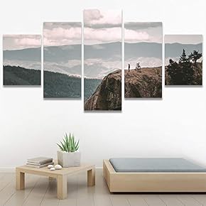 SIGNWIN 5 Panel Canvas Wall Art Rocky Views...