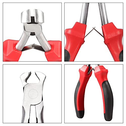 Image of 5.5 Inches End Cutting Pliers Mini Long Reach End Nipper Jewelry Cutting Pliers Wire Cutters for Crafting Nail Puller Trim Puller Staple Nail Remover Tool Jewelry Making Pliers