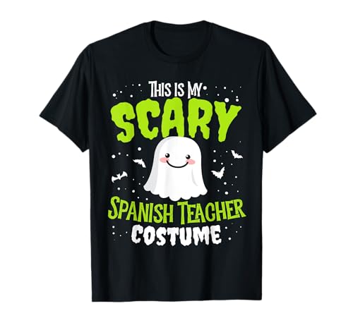 Divertido profesor español Halloween nada asusta traje fácil Camiseta