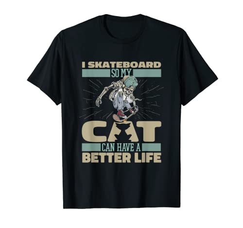 Skateboard Gato Skateboarding - Patineta Skater Camiseta