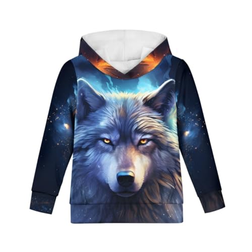Image of GLUDEAR Teen Boys Girls Novelty Animal Galaxy Hoodies Sweatshirts Pullover
