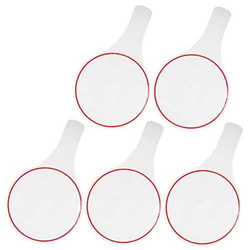 Housoutil 5Pcs Dry Erase Scoreboards for Judges Writable Handheld Whiteboards for Voting Auctions and Games Blank Paddle Boards for Easy Scorekeeping and Feedback