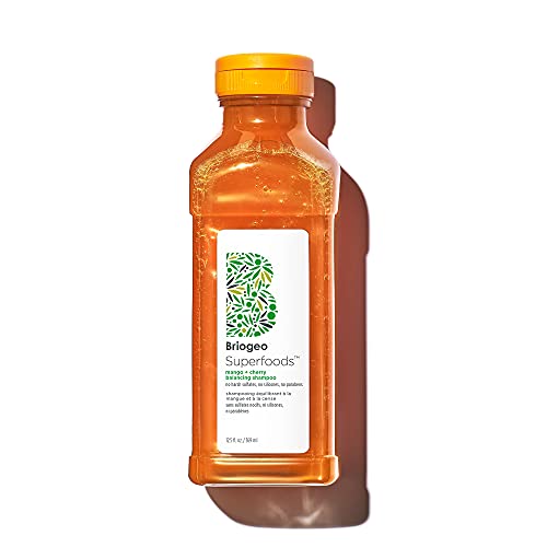 Briogeo Superfoods Mango + Cherry Oil Control & Balancing Shampoo | Replenish Dull, Dry Hair and Balance Oil | Vegan, Phalate & Paraben-Free | 12.5 Ounces