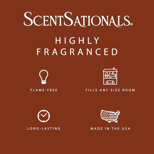 Scentsationals Scented Wax Fragrance Melts - Holiday Collection - Wax Cubes Pack, Home Warmer Tart, Electric Wickless Candle Bar Air Freshener - 2.5 oz (4-Pack) (Caramel Apple Spice)