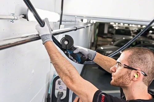 Bosch Professional 12V System Akku Winkelschleifer GWS 12V-76 (inkl. 2x 3.0Ah Akku, Schnellladegerät GAL 1230 CV, 1x Carbide Multi Wheel, 2x Trennscheibe Expert for Inox, L-BOXX2)