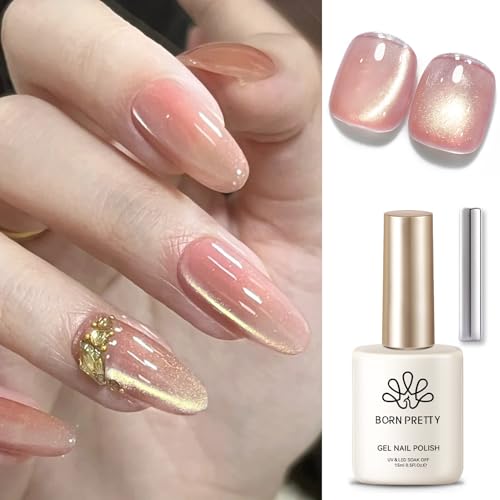 BORN PRETTY 15ml マグネットネイル 磁気 ジェルネイル 微粒子ラメ 猫の目 マニキュア 透明 ジェルネイル クリアジェル UV/LED対応 磁石付き 眩しい 輝きの商品画像（Amazon）