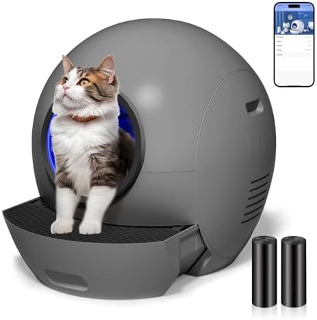 Pandaloli 全自動スマート猫トイレ 65L大容量バレル＋9L大容量ゴミ袋 