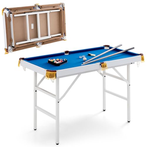 Homasis Table de Billard Pliable avec Accessoires, Jeux de Billard américain pour Enfants et...