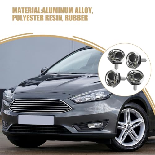 Tornillos antirrobo para placa de coche STOBAZA con diseño calavera y aleación aluminio 6