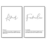 Set de 2 láminas decorativas para decorar la pared de tu hogar u oficina.
