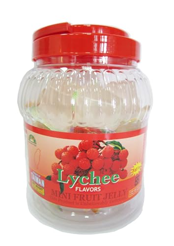 Yummy Lychee Fruit Jelly Cups, Lychee Jelly Candy Snack, Lychee Coconut Jelly Cups, 35.27 oz (1000g)