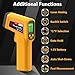 FKM Infrared Thermometer Gun Non-Contact Laser Temperature Gun,-58°F~986°F,AdjustableEmissivity,Digital IR Thermometer Gun for Cooking,Griddle,Pizza Oven,BBQ,HVAC,Automotive,Industrial,Not for Human