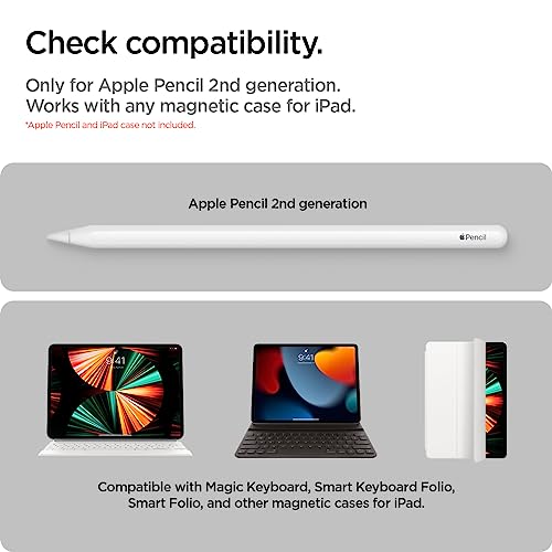Spigen DA20 Apple Pencil Holder for Pro and 2nd Generation - Compatible with iPad Pro 11" / 13", iPad Air 11" / 13" - White - Image 2