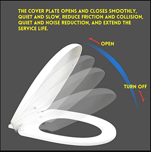 Image of MLD HKM-02 Wall Hung Polyethylene Rectangular Shaped Design Hydraulic Soft Closing PP Toilet Seat Cover Hinge Size adjustment sideways front back fit all brand Commode Close White Color