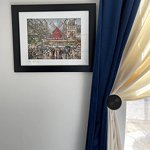 image for Gudui Curtain Holdbacks Black Medallion Curtain Tieback Hooks Round De