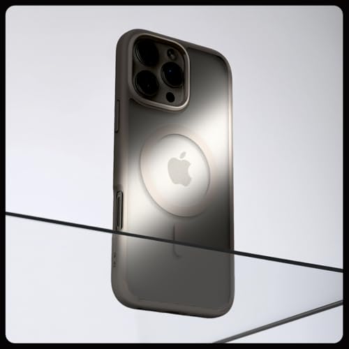 Image of Spigen for iPhone 16 Pro Case, Ultra Hybrid MagFit [Anti-Yellowing] [Compatible with Magsafe] - Frost Natural Titanium