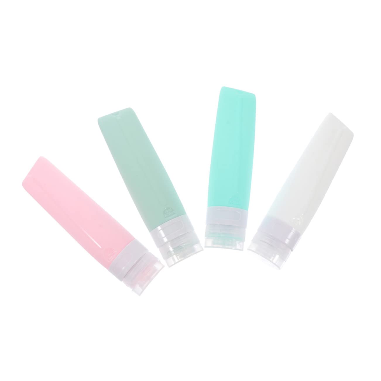 4pcs Silicone Travel Dispenser Bottles Leakproof Shampoo Bottles Portable Toiletry Storage Containers for Outdoor Safe and Liquid Holders