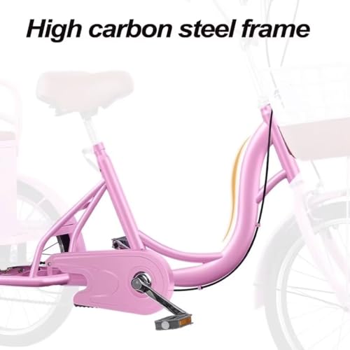 Triciclo con asiento trasero, ruedas neumáticas, freno delantero caliper miniatura 2
