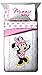 Disney Minnie Mouse XOXO 5 Piece Twin Bed Set - Includes Reversible Comforter & Sheet Set - Super Soft Fade Resistant Polyester (Official Disney Product)