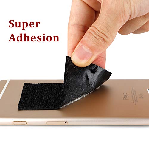 Image of Hook and Loop Strips with Adhesive, 1in x 26ft Excellent Grip, Strong Sticky Back, Heavy Duty, Mounting Tape, Double Side Tape for Fixing and Hanging, Home School and Office Use, Black