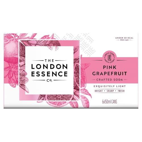 The London Essence Co. Pink Grapefruit Soda 150 ml Can (Pack of 6)